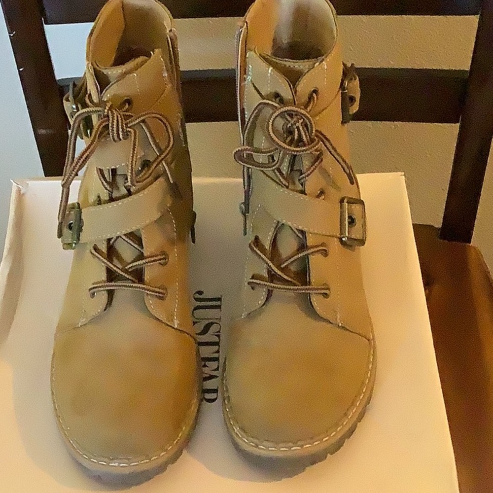 Just Fab Kyria Camel Boots